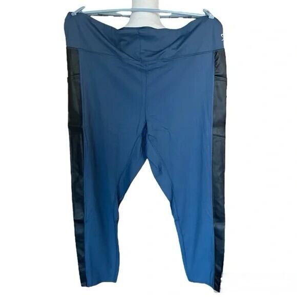 NWOT Laila Ali Plus Sz Leggings Sculpted High-Rise. Blue. Size 3X - Picture 1 of 11